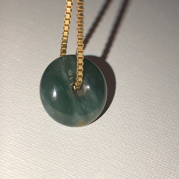 Princesa Blue Guatemalan Jadeite Donut - Picture 5 of 13